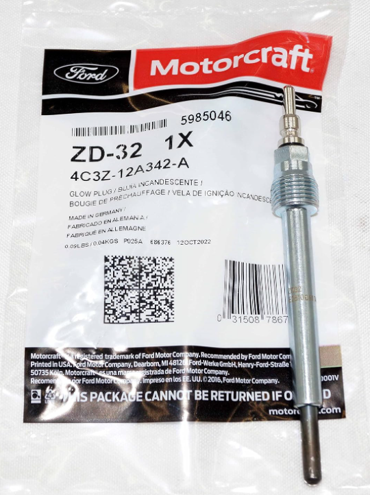 Motorcraft glow plug zd-13 diesel 6.0 power