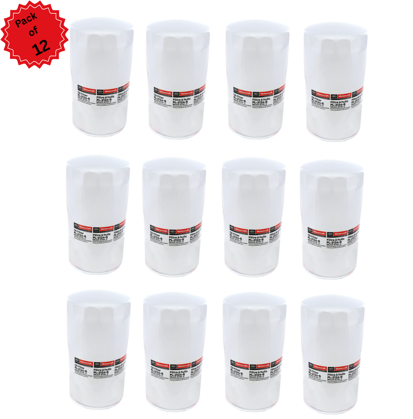 Motorcraft FL2124S 6.7 Powerstroke Oil Filter (Pack of 12)